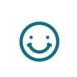 Icon eines lächelnden Smileys