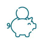Icon mit einem Sparschwein Symbol für Ersparnisse