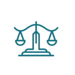 Icon mit einer Waage Symbolik für Recht und Gesetz